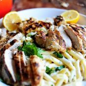 Grilled Chicken with Lemon Basil Pasta