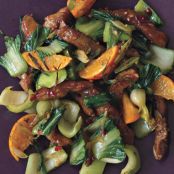 Pork Tenderloin Stir-Fry with Tangerines and Chili Sauce
