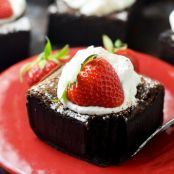 Mexican Chocolate Custard Cake with Spiked Marshmallow Whipped Cream