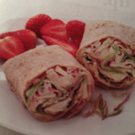 Sandwich: Ham, Swiss and Apple Wraps