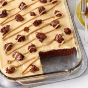 Peanut Butter Poke Cake Brownies
