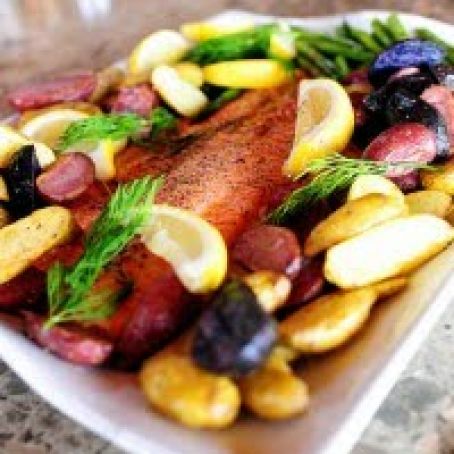 Salmon with roasted veggies (PW)