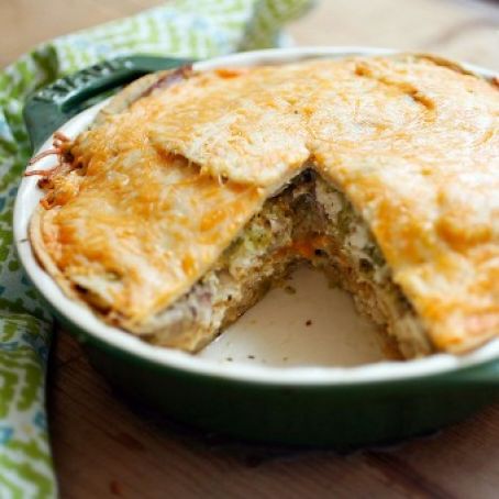 Chicken and Cheese Quesadilla Pie