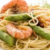 Lemon Shrimp with Asparagus and Angel Hair