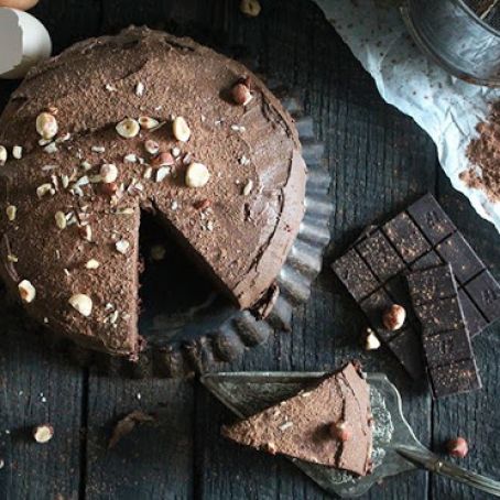 Chocolate Coconut Flour Cake with Chocolate Mousse Frosting