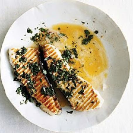 Grilled Halibut with Chimichurri