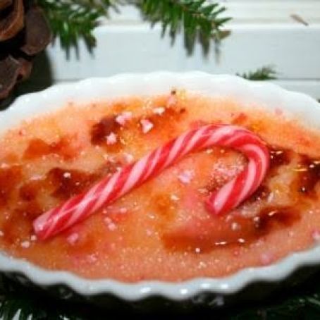 Candy Cane Creme Brulee