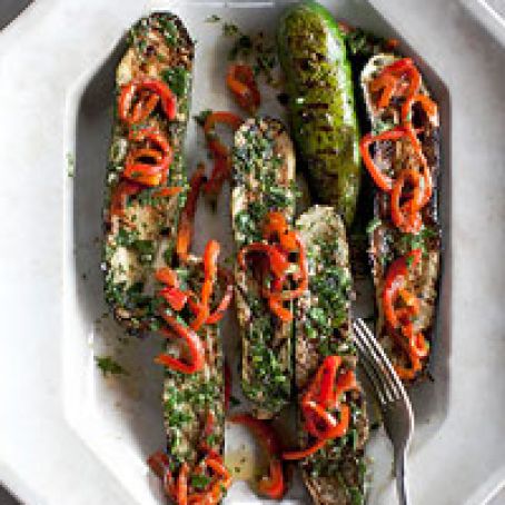 Zucchini Steaks with Herb Garden Chimichurri