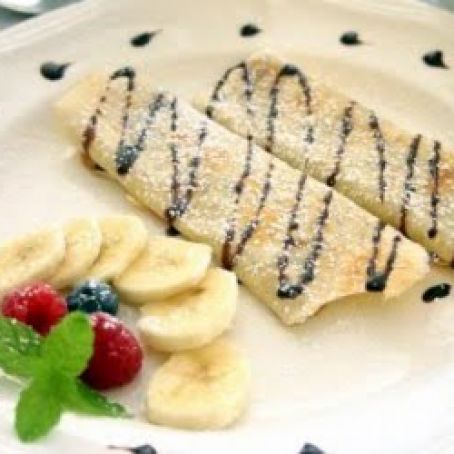 Banana Crepes Brulee