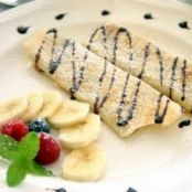 Banana Crepes Brulee