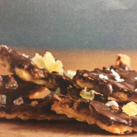 Chocolate Caramel Matzo Crunch with Chopped Nuts