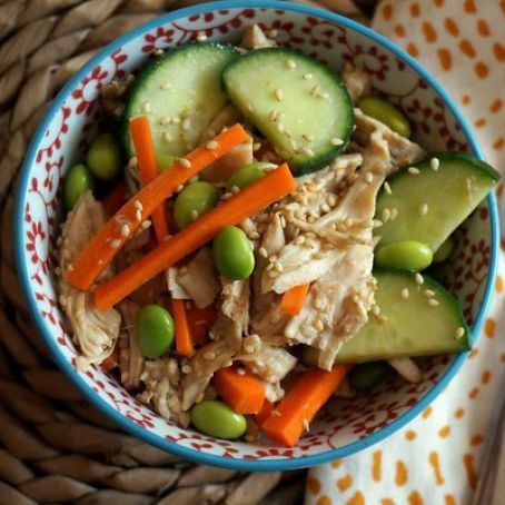 Crunchy Asian Chicken Salad with Edamame and Sesame