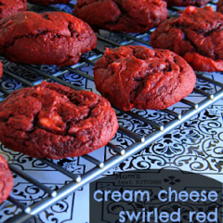 Cream Cheese Swirled Red Velvet Cookies