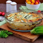 Zucchini Potato Cheese Gratin