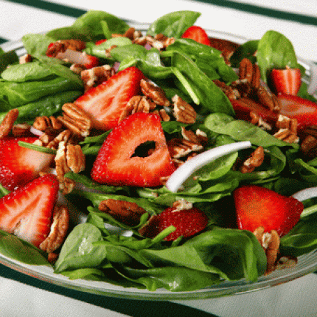 Spinach Salad with Walnuts and Strawberries (Dr. Oz)