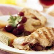 Grilled Cheesy Ham-Stuffed Chicken