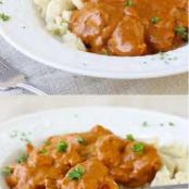 Veal Paprika with Noodles