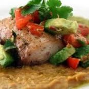 Pan-roasted Mahi Mahi with Avocado and Tomato Salsa