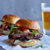 Smoked Brisket Sandwiches with Pickled Vegetables