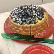 Mary Ann Cake With Lemon Curd And Blueberries
