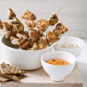 Herb-Marinated Chicken Skewers with Harissa