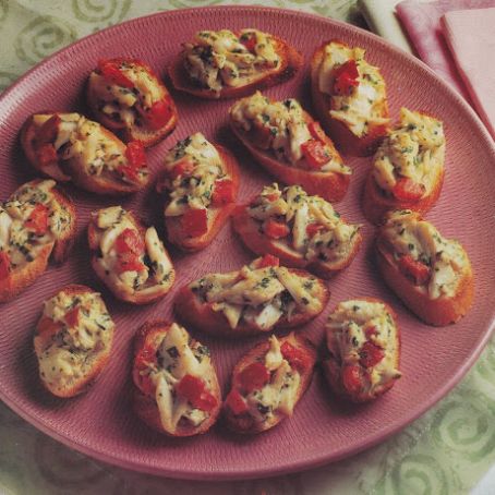 Crab crostini