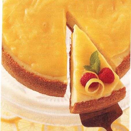 Golden-Glazed Lemon Cheesecake