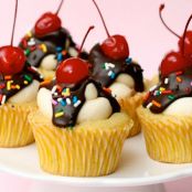 Banana Split Cupcakes