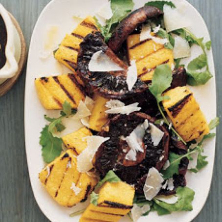 Grilled Portobello Mushrooms & Polenta