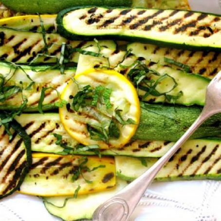 Grilled Green and Yellow Squash with Basil - Atkins Recipe