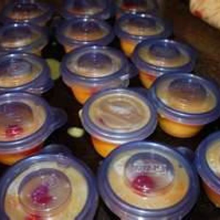 Frozen fruit salad/ homemade syrup