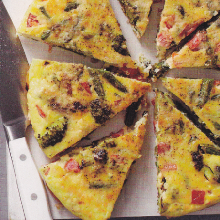 Vegetable Frittata With Roasted Potatoes and Garlic