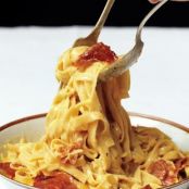 Tagliatelle with prosciutto and orange