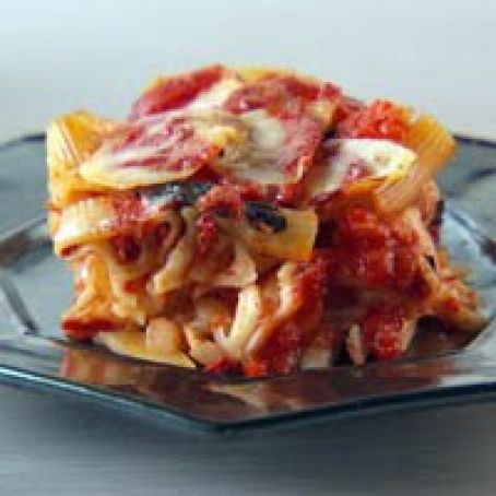 Tomato, Pasta, and Potato Bake