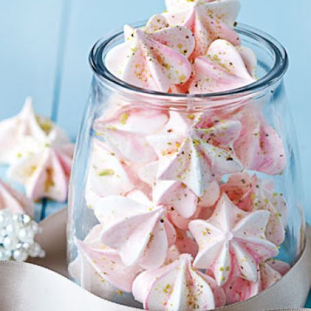 Pink Marbled Meringues