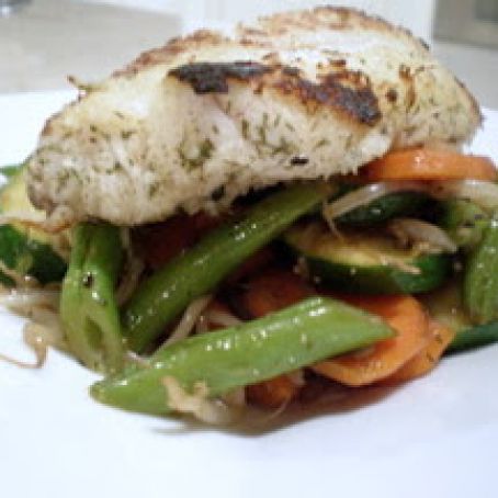 Vegetable Stir Fry w/Dill Fish