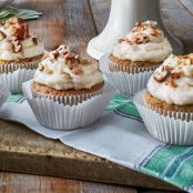 Toasted Coconut-Pecan Cupcakes with Coconut-Cream Cheese Frosting