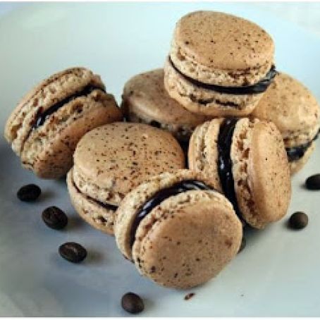 Coffee Macaroons With Nutella Ganache