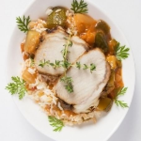 Red Curry Glazed Roast Pork