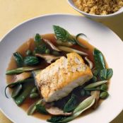Halibut with Green Tea Sauce