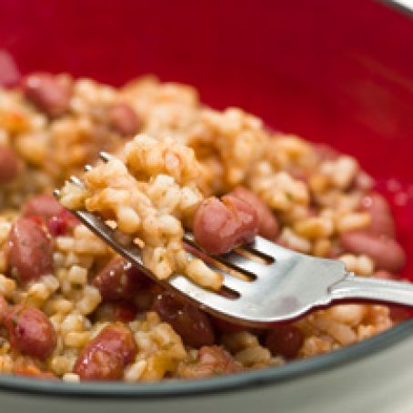 Brown Rice & Red Beans in Light Coconut Milk (Congris)