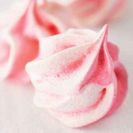 Candy Stripe Meringue Cookies