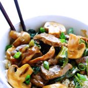 Ginger Beef, Mushroom & Kale Stir-Fry