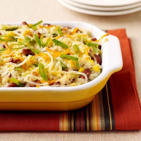 Tex-Mex Rice and Bean Casserole