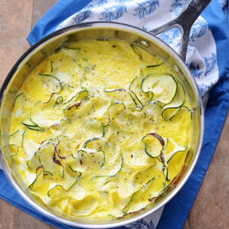 Spiralized Summer Squash Frittata with Parmesan