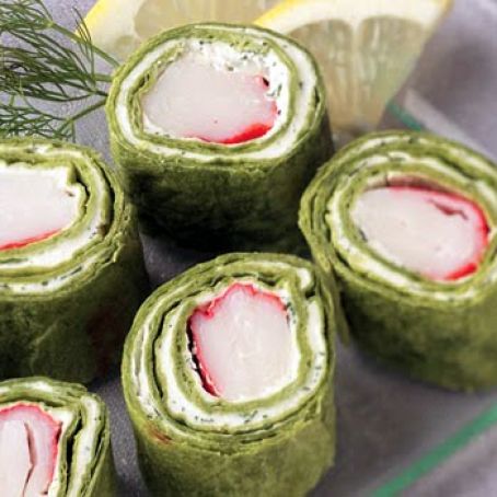 Crab Spirals with Lemon & Dill