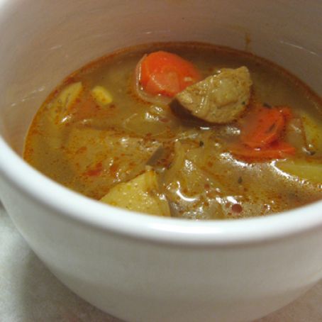 Sauerkraut Kielbasa Soup from Chez Raché