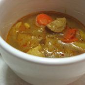 Sauerkraut Kielbasa Soup from Chez Raché