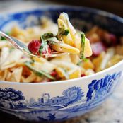 Spicy Pasta Salad with Smoked Gouda, Tomatoes, and Basil