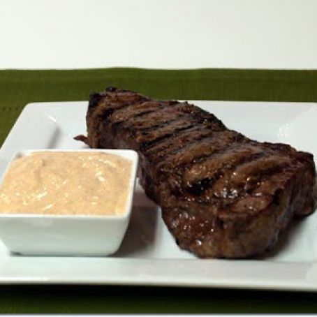 grilled steak with yum yum sauce